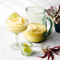 Recycled Glass Margarita Glasses, Set of 4