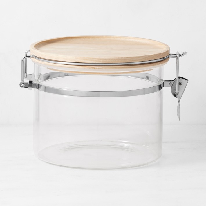 M - Hold Everything Stackable Glass Canister with Clamp