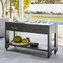 Larnaca Outdoor Slate Grey Metal Prep Table (58&quot;)