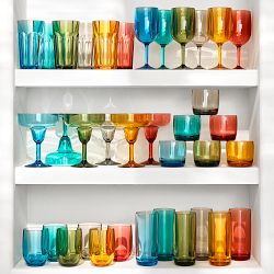 DuraClear&#174; Tritan Multicolored Outdoor Stemless Wine Glasses, Set of 6