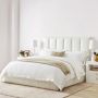 Kennedy Channel-Tufted Upholstered Bed &amp; Headboard