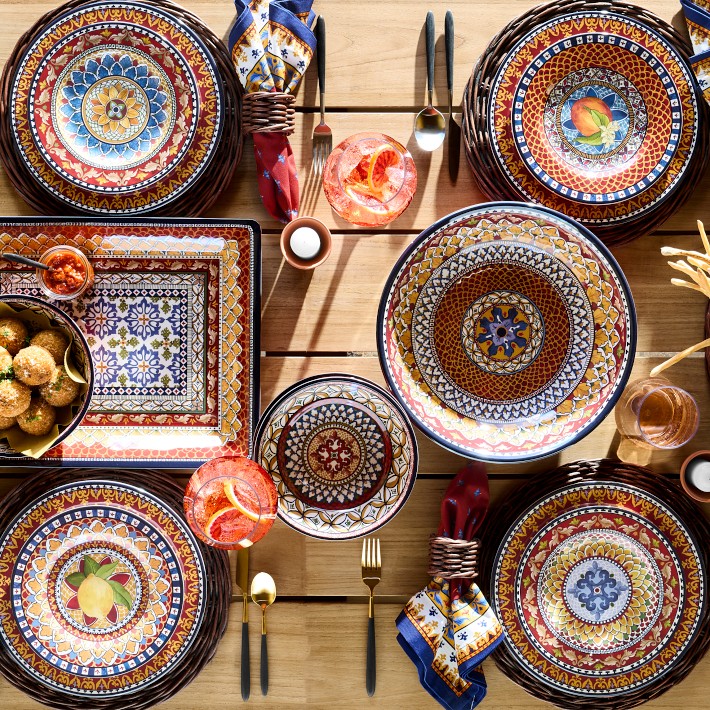 Sicily Red Outdoor Melamine Dinnerware Collection