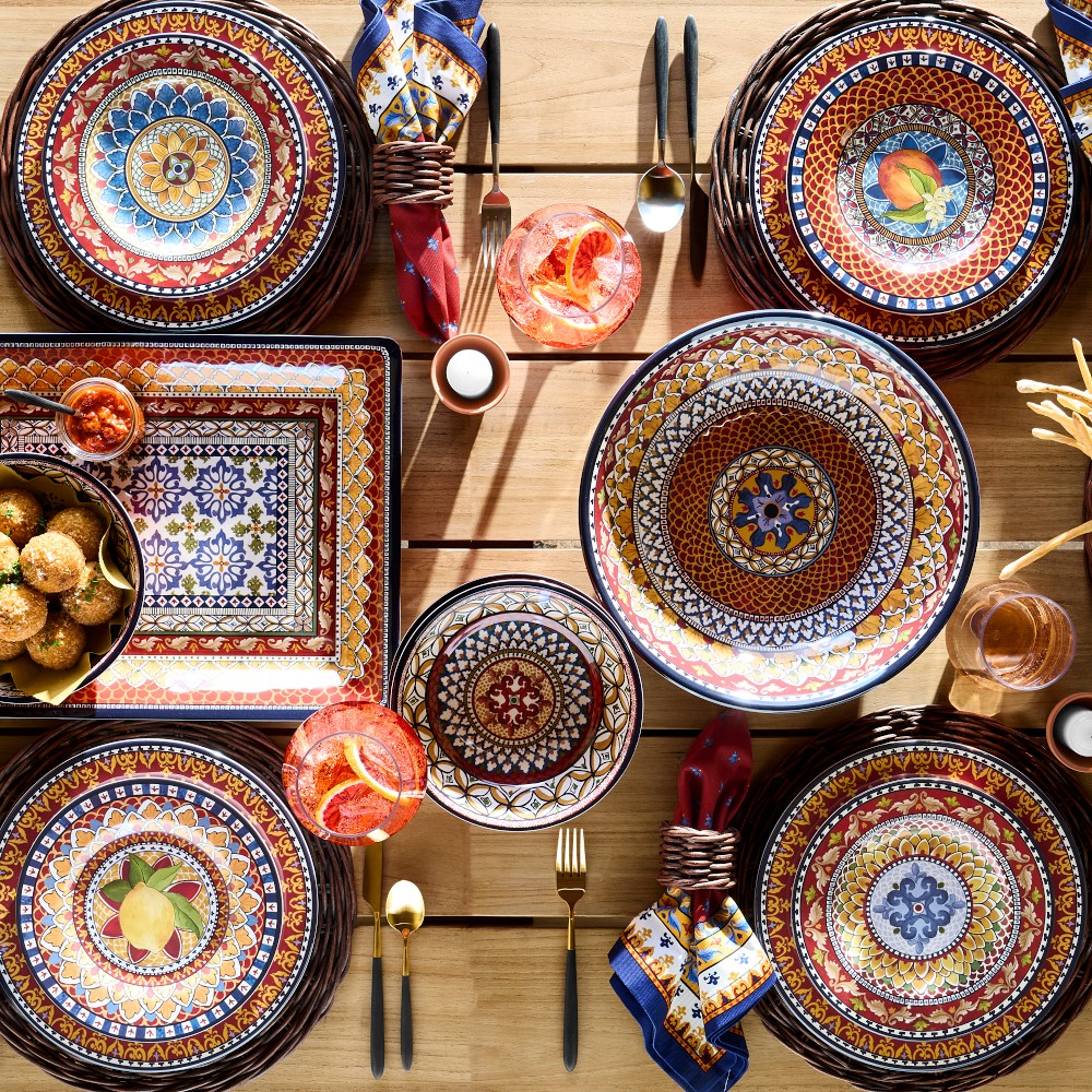 Sicily Red Outdoor Melamine Dinnerware Collection