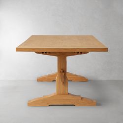 Swedish Trestle Extendable Rectangular Dining Table (84&quot;-116&quot;)
