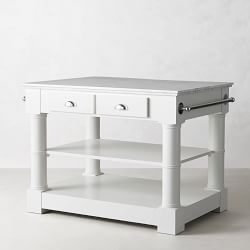 Barrelson Single Kitchen Island with Marble Top (49&quot;)