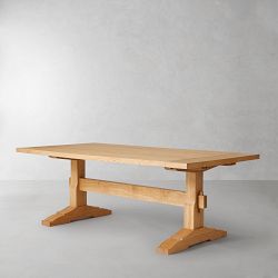 Swedish Trestle Extendable Rectangular Dining Table (84&quot;-116&quot;)