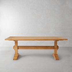 Swedish Trestle Extendable Rectangular Dining Table (84&quot;-116&quot;)