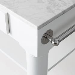 Barrelson Single Kitchen Island with Marble Top (49&quot;)