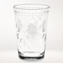 Vintage Etched Tumblers, Set of 4, Clear