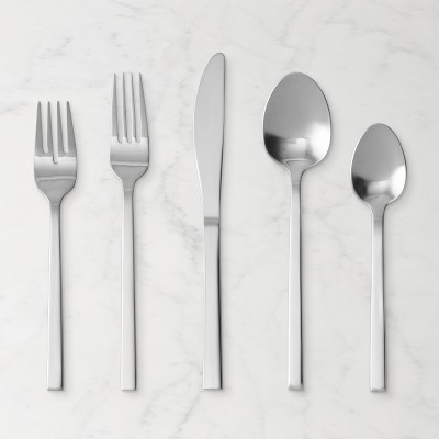Fortessa Arezzo 5-Piece Flatware Set, Brushed Silver