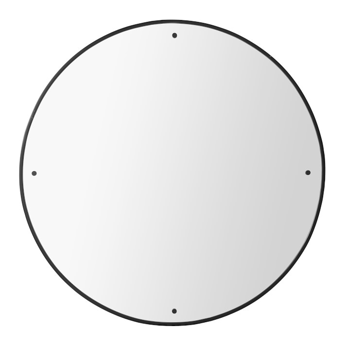 Gramercy Round Mirror, 46", Bronze