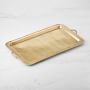 Hammered Rectangle Tray, Antique Brass