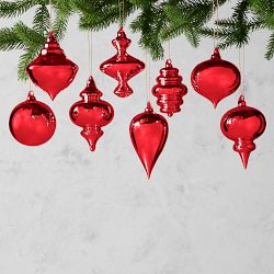 Williams Sonoma Classic Ornaments, Set of 8, Red