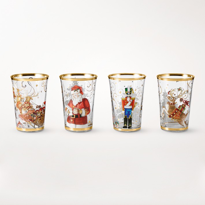 Twas the Night Before Christmas Tumblers, set of 4, Nutcracker