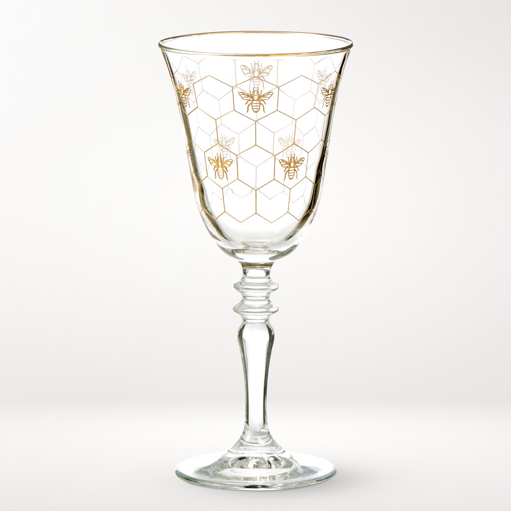 Honeycomb Wine Glasses, Set of 4