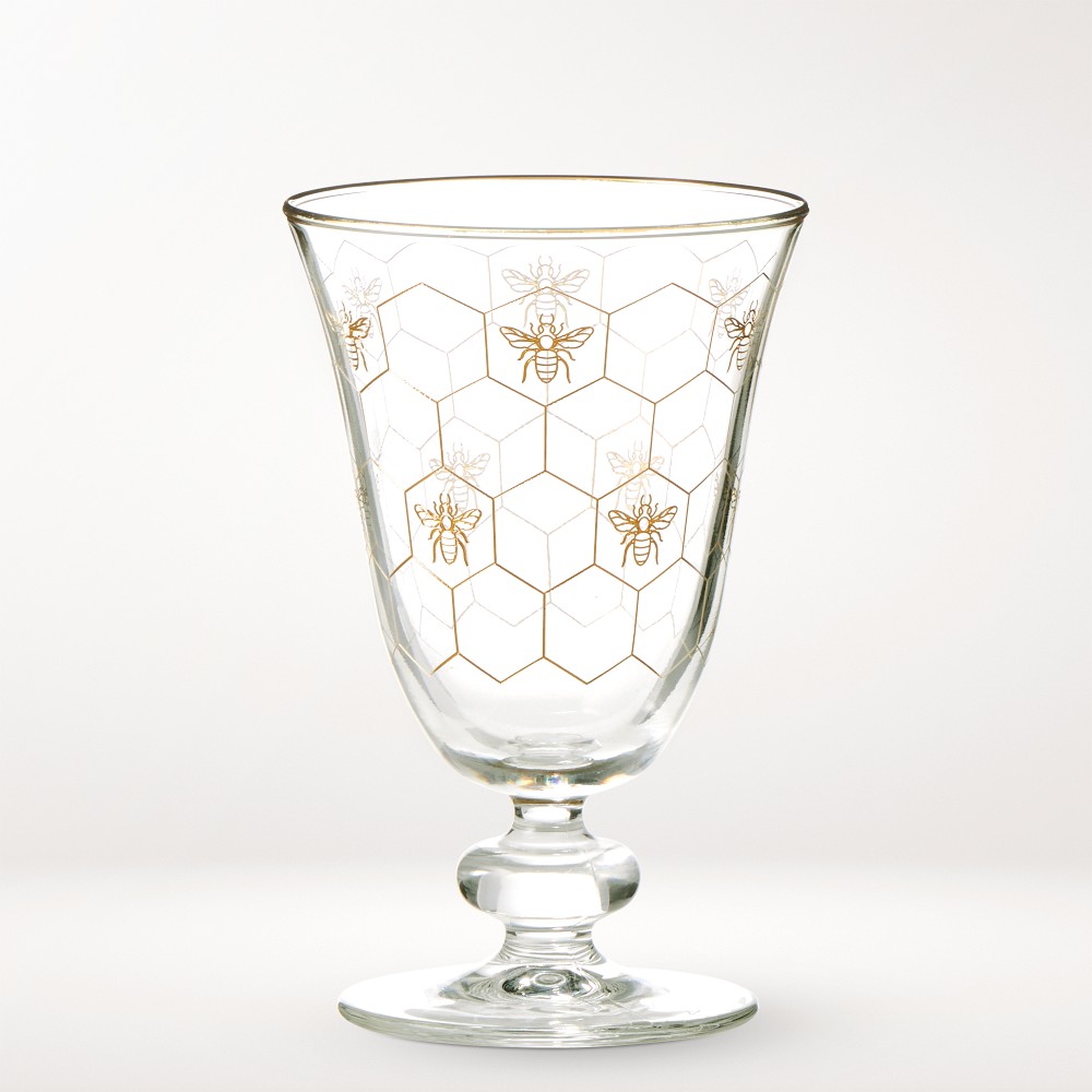 Honeycomb Goblet Glasses, Set of 4