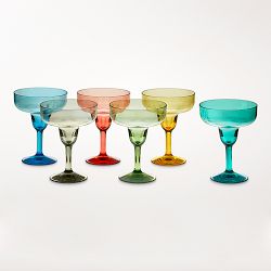 DuraClear® Tritan Outdoor Margarita Glasses, Multicolored, Set of 6