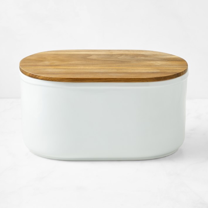 Williams Sonoma Pantry Bread Box, Porcelain White