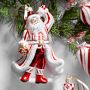 Candy Cane Santa Claus Ornament
