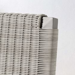Larnaca Slate Grey Metal x All-Weather Weave Bar Stool