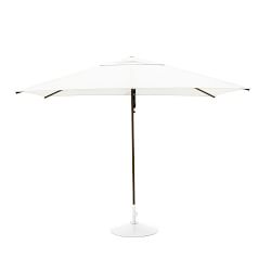 10' Rectangular Performance Umbrella, Wood Finish