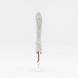 10' Rectangular Performance Umbrella, Wood Finish