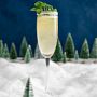 Gold Rim Champagne Flutes, Set of 4