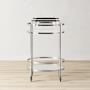 Truman Round Bar Cart, Polished Nickel (20&quot;)