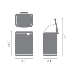 Brabantia Bo Single Compartment Trash Can, 1.8-Gallon