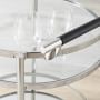 Truman Round Bar Cart, Polished Nickel (20&quot;)
