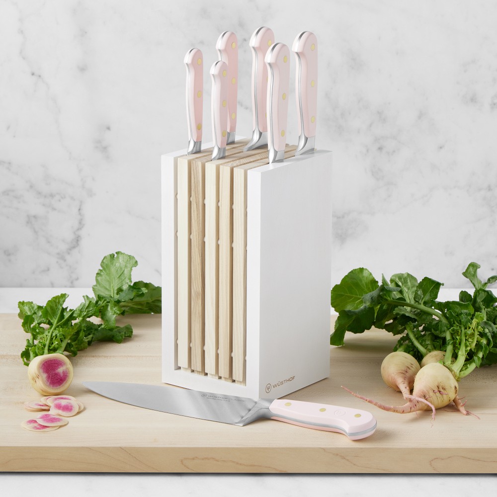 Pink Himalayan Knife Block, Set of 8