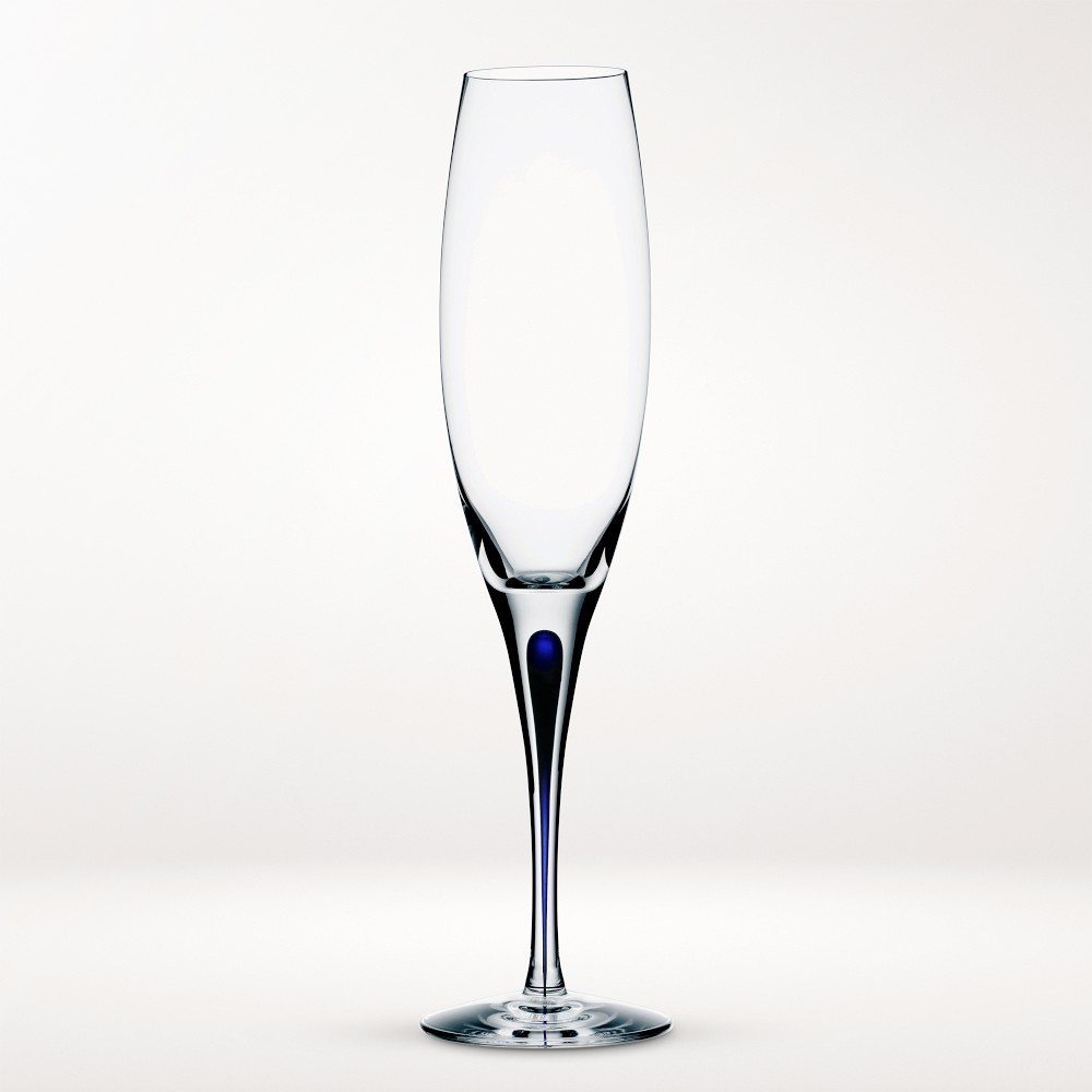 Orrefors Intermezzo Blue Champagne Flute