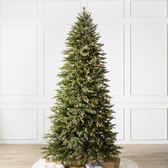 Balsam Hill Most Realistic Silverado Slim Pre-Lit Tree, 7', LED Clear