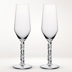 Orrefors Carat Champagne Flutes, Set of 2