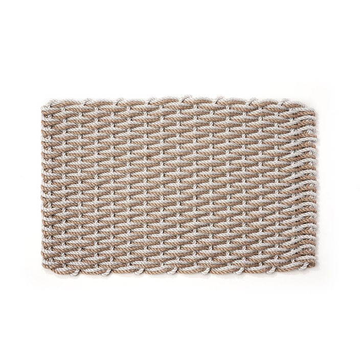 Fog Gray & Sand Doormat, Large, 21" X 34"