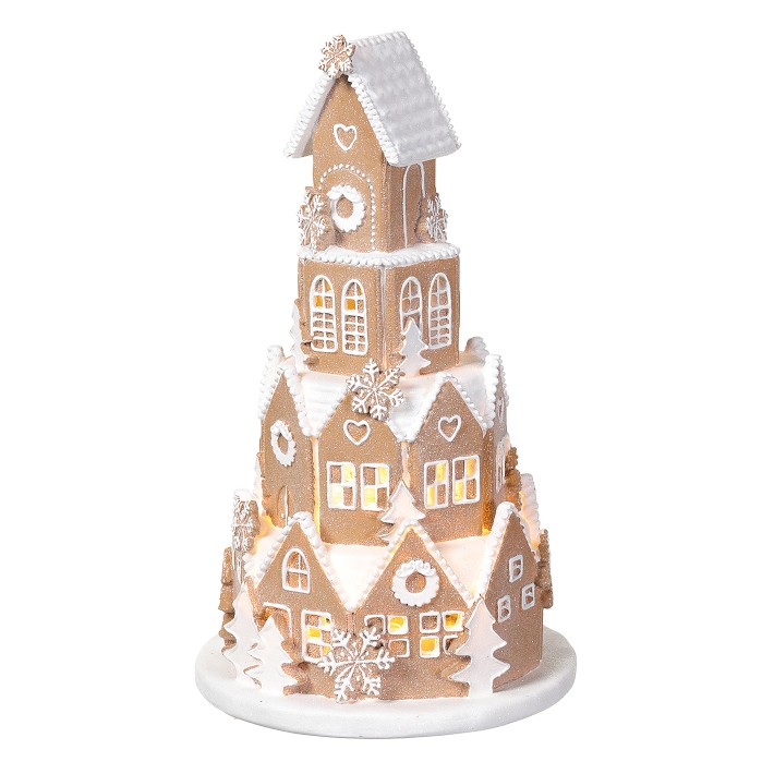 Pre-Lit Gingerbread House, 16"