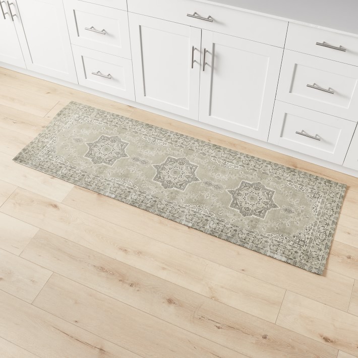 Williams Sonoma Faux Knotted Rug Comfort Mat, Gray