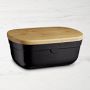 Emile Henry French Ceramic Bread Box, Truffle