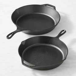Lodge Seasoned Cast Iron Skillet Set, 12&quot; &amp; 13&quot;