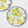 Lemon Outdoor Melamine Salad Plates, Set of 4