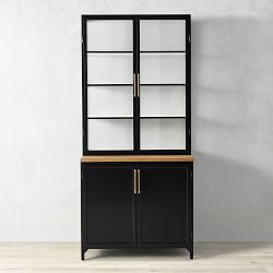 Colt 2- Door Glass Storage Cabinet with Counter (40&quot;)