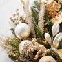 Gilded Champagne Ornament Pre-Lit Faux Wreath &amp; Garland