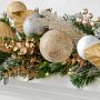 Gilded Champagne Ornament Pre-Lit Faux Wreath &amp; Garland