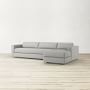 Carlton Square Arm 2-Piece L-Shape Chaise Sectional (126&quot;)