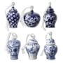 Mini Ginger Jar Ornaments, Set of 6