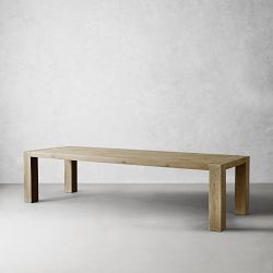 Montauk Parsons Rectangular Dining Table, Seadrift (82&quot;-118&quot;)