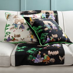 Sheila Bridges x Williams Sonoma Home Harlem Toile Print &amp; Embroidered Pillow Cover