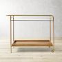 Kenwood Bar Cart, Antique Brass