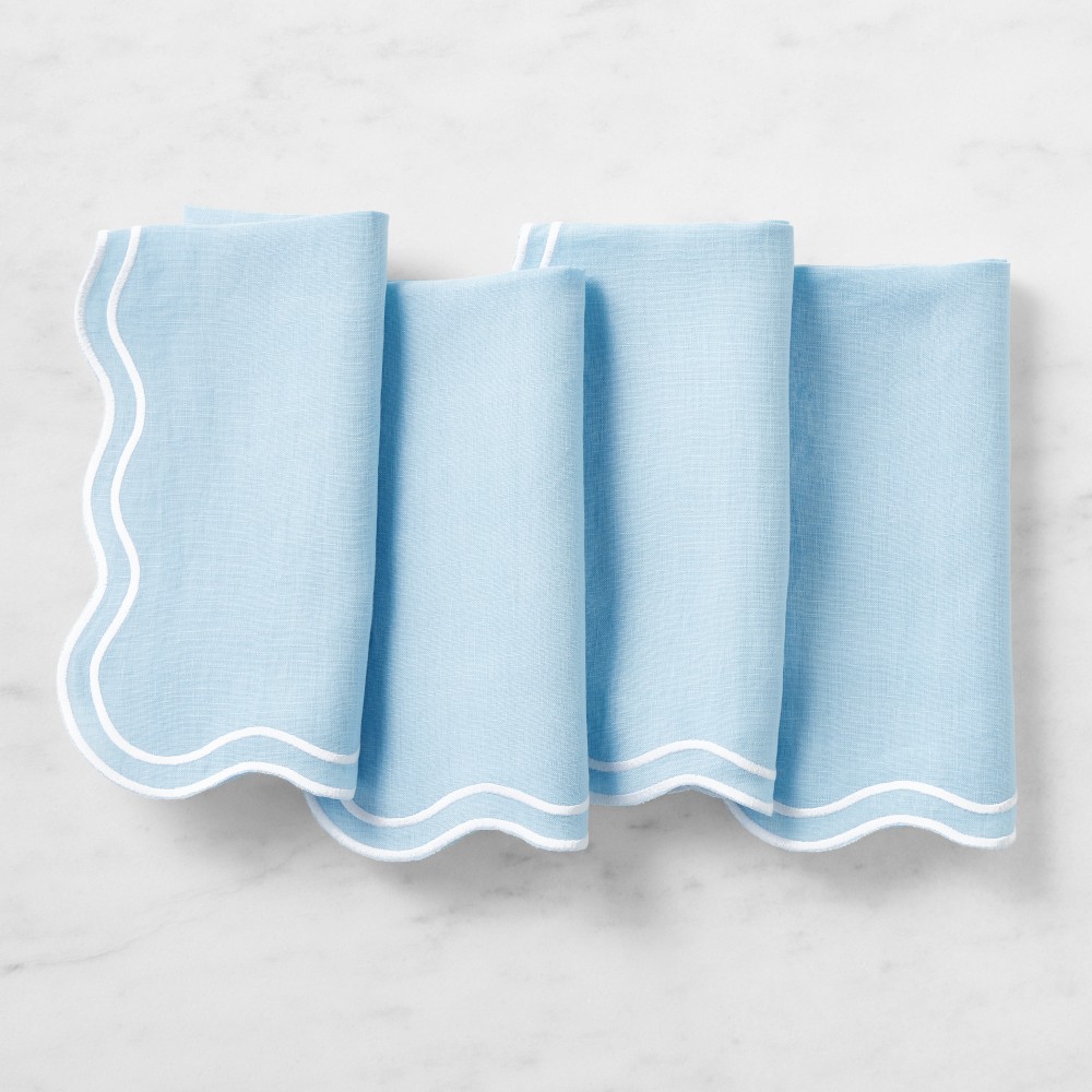 AERIN x Williams Sonoma Scalloped Napkins, Set of 4