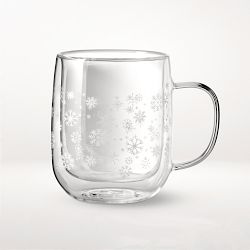 Double-Walled Snowflake Coffee Mug, Single